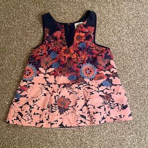 Anthropologie HD In Paris Floral Sleeveless Blouse